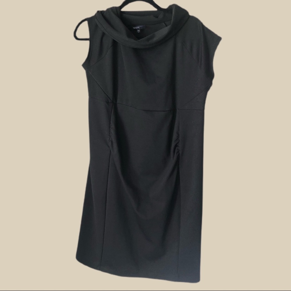 GAP Maternity Dress Black Cap Sleeve Cowl Neck Large 12 14